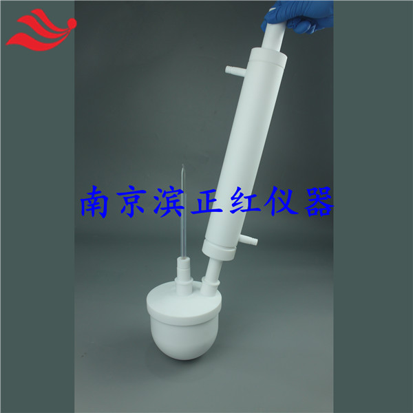 滨正红定做聚四氟乙烯蒸馏反应烧瓶两颈配温度计和冷凝管