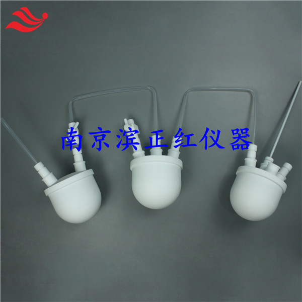 定制特氟龙烧瓶配冷凝管四氟反应罐三颈带搅拌桨PTFE蒸馏瓶配温度计套管