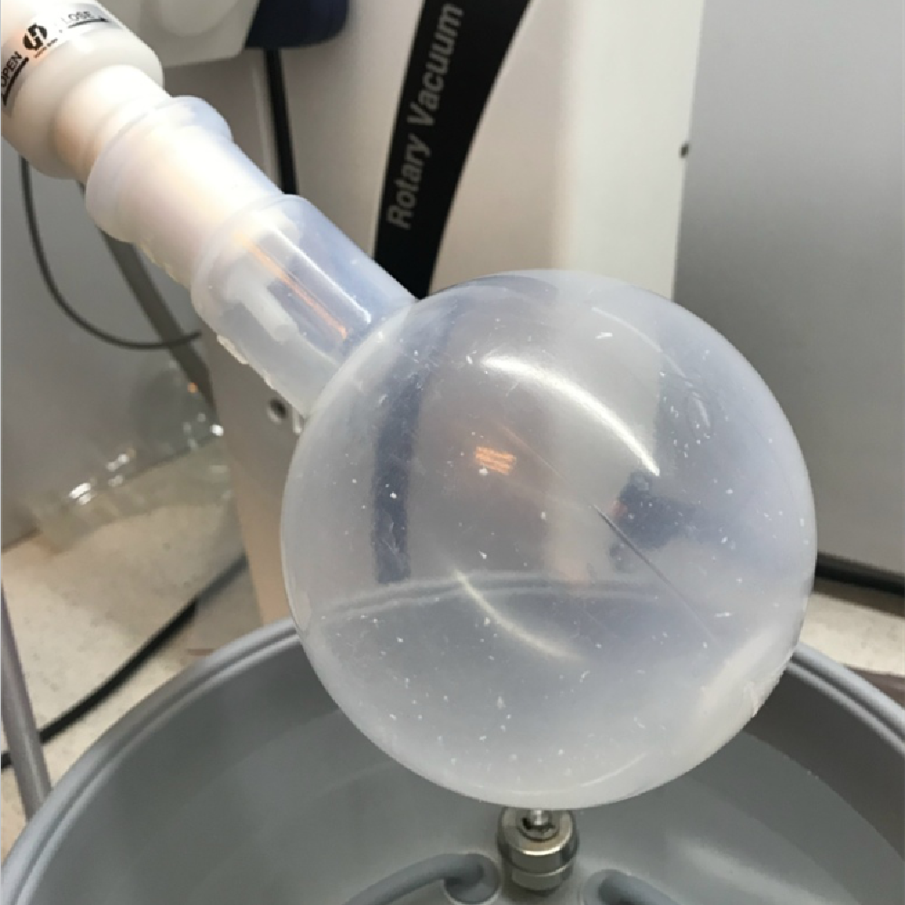 滨正红PFA单颈烧瓶1000ml旋转蒸发仪圆底烧瓶耐酸透明聚四氟乙烯烧瓶