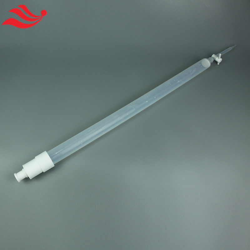 聚四氟阀门层析柱耐腐蚀PFA树脂柱450ml具塞